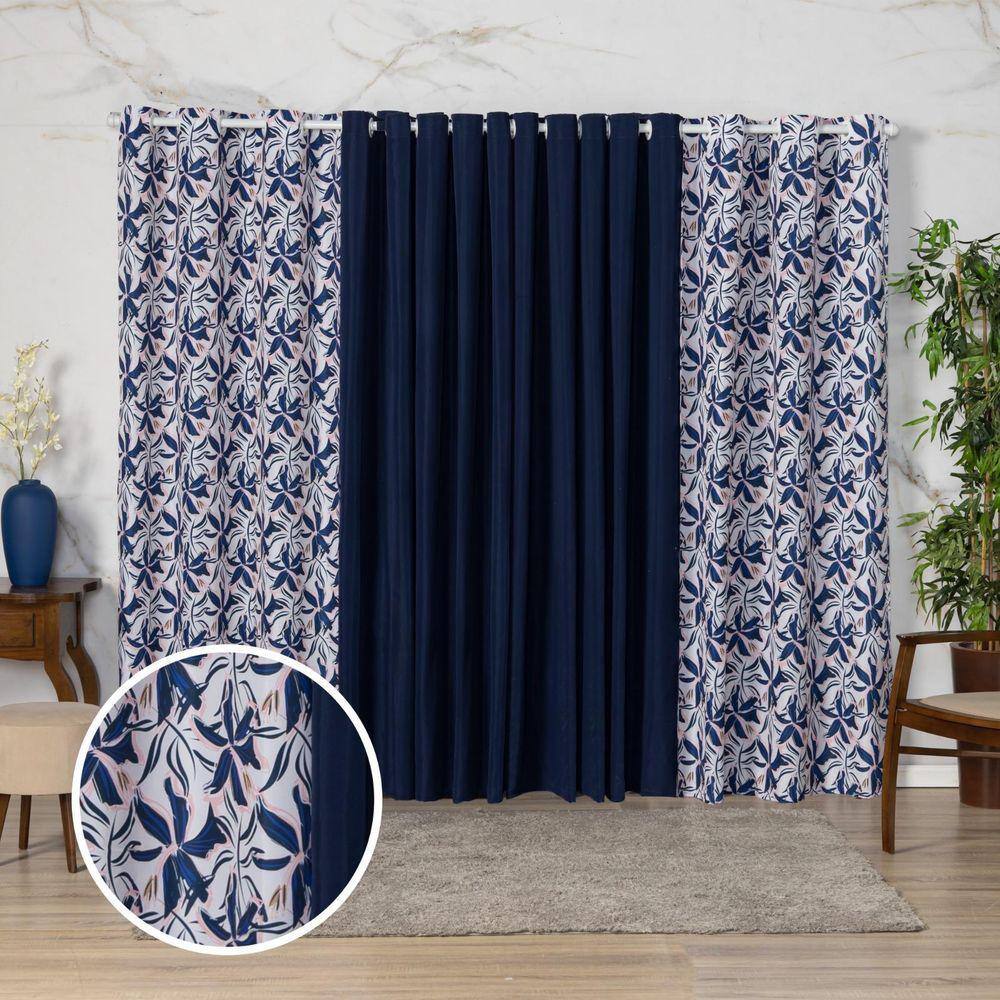 Cortina Floratta Decoração De Sala, Cozinha, 3,00M X 2,20M