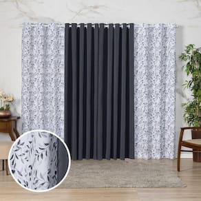 Cortina Floratta Decoração De Sala, Cozinha, 3,00M X 2,20M