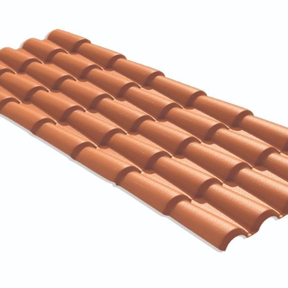 Kit com 20 Telhas Pvc Colonial 328x86cm Permatti Ceramica