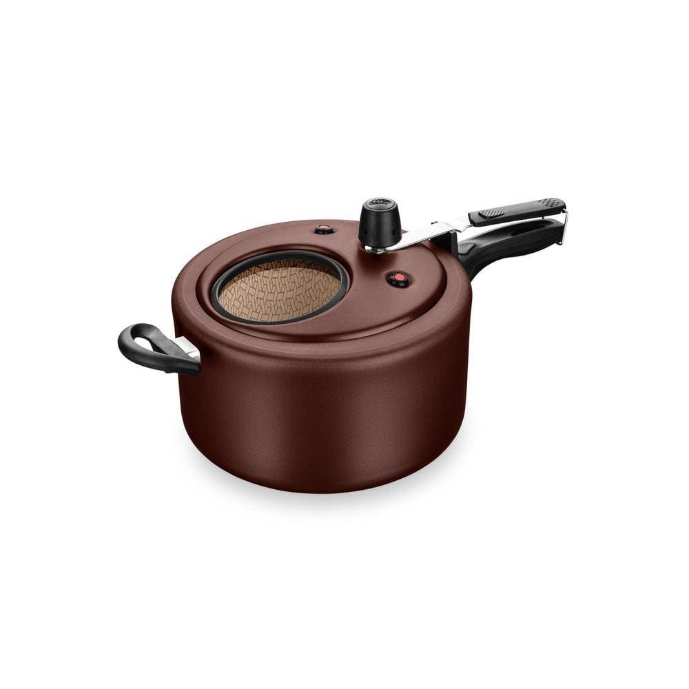 Panela De Pressão Superior Mta Visor Chocolate 6,0 Litros