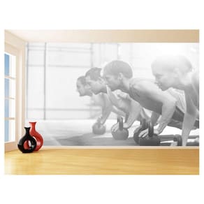 Papel De Parede 3D Academia Exercício Crossfit 3,5M Aca23