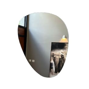 Espelho De Vidro 51Cm Decorativo Vertical Banheiro Sala Casa