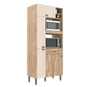 Modulo Forno Com Paneleiro Co11410 Veneza Carvalho Oak Cristalo Decibal