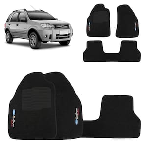 Jogo de Tapete Carpete Ecosport Freestyle 2003 a 2012 Preto 3 Peças