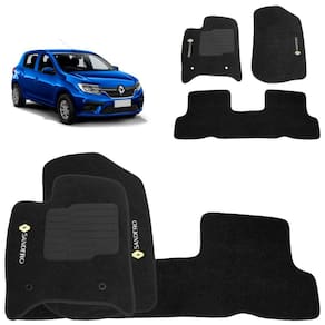 Jogo de Tapete Carpete Sandero 2008 a 2024 Preto 3 Peças