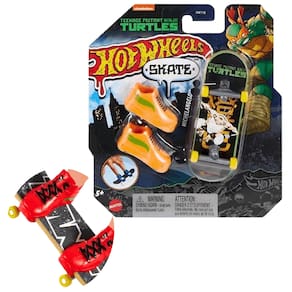 Skate de Dedo Hot Wheels Tartarugas Ninja Michelangelo