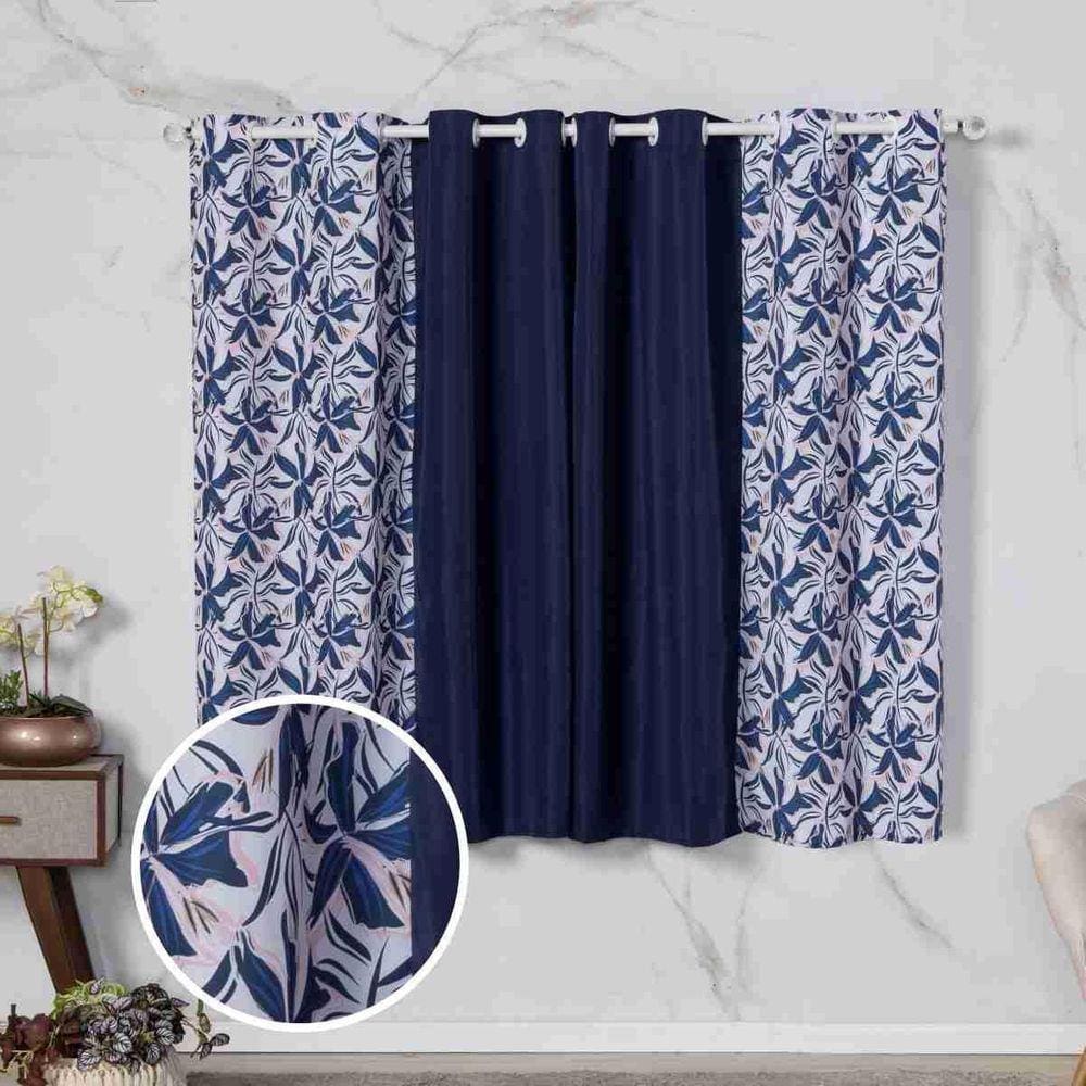 Cortina Floratta Decoração De Sala, Cozinha, 2,00M X 1,70M