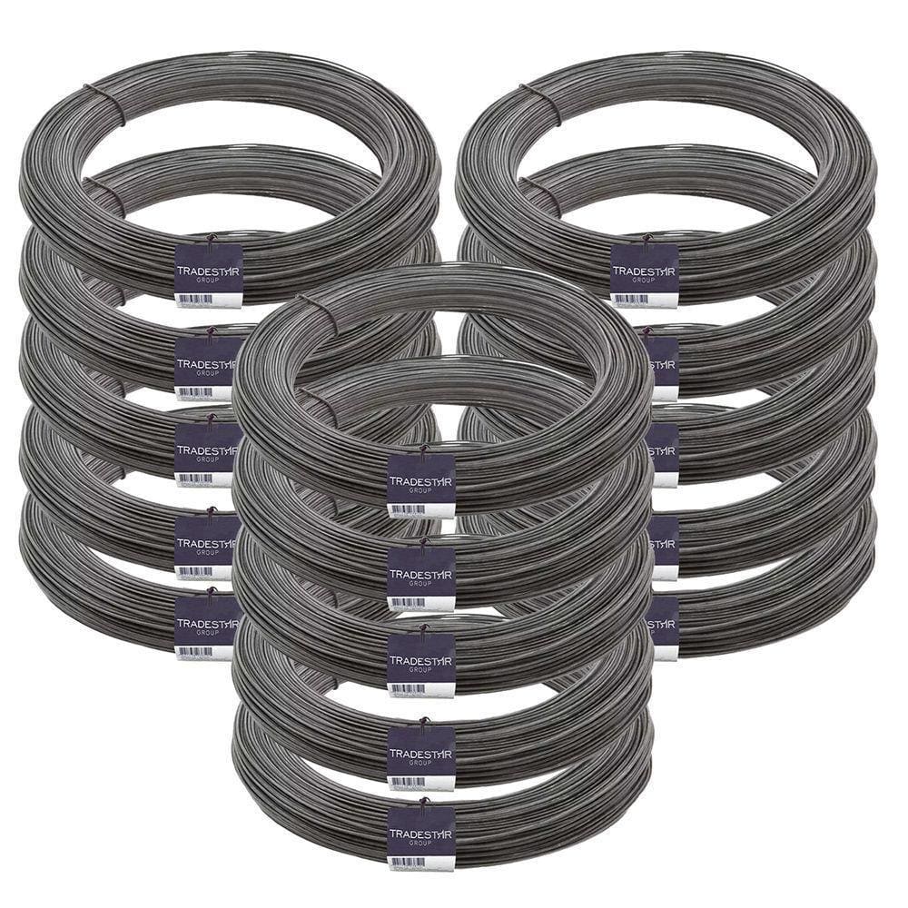 Kit 15 Arame Recozido Liso 1 Kg Bwg 18 1,24mm Rolo Tradestar