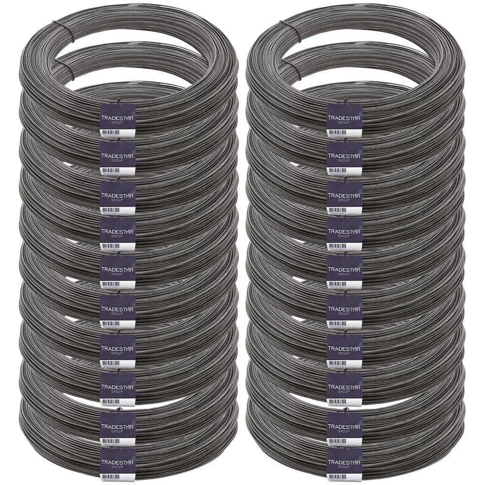 Kit 20 Arame Recozido Liso 1 Kg Bwg 18 1,24mm Rolo Tradestar