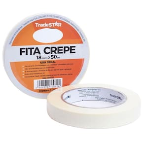 Fita Adesiva Crepe Papel 18mm X 50m C-6 Rolos 18x50