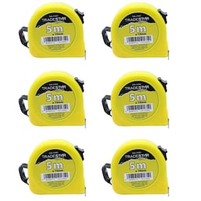 Kit 6 Trena Aço Metal 5m Bolso Básica Fita Com Trava