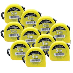 Kit 10 Trena Aço Metal 5m Bolso Básica Fita Com Trava