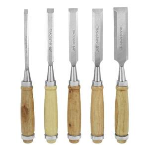 Kit 5 Formão Para Madeira 1,1-2,1-4, 3-4 E 5-8 Pol Tradestar