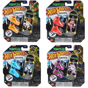 Kit Skate de Dedo Hot Wheels Estampado Tartarugas Ninja