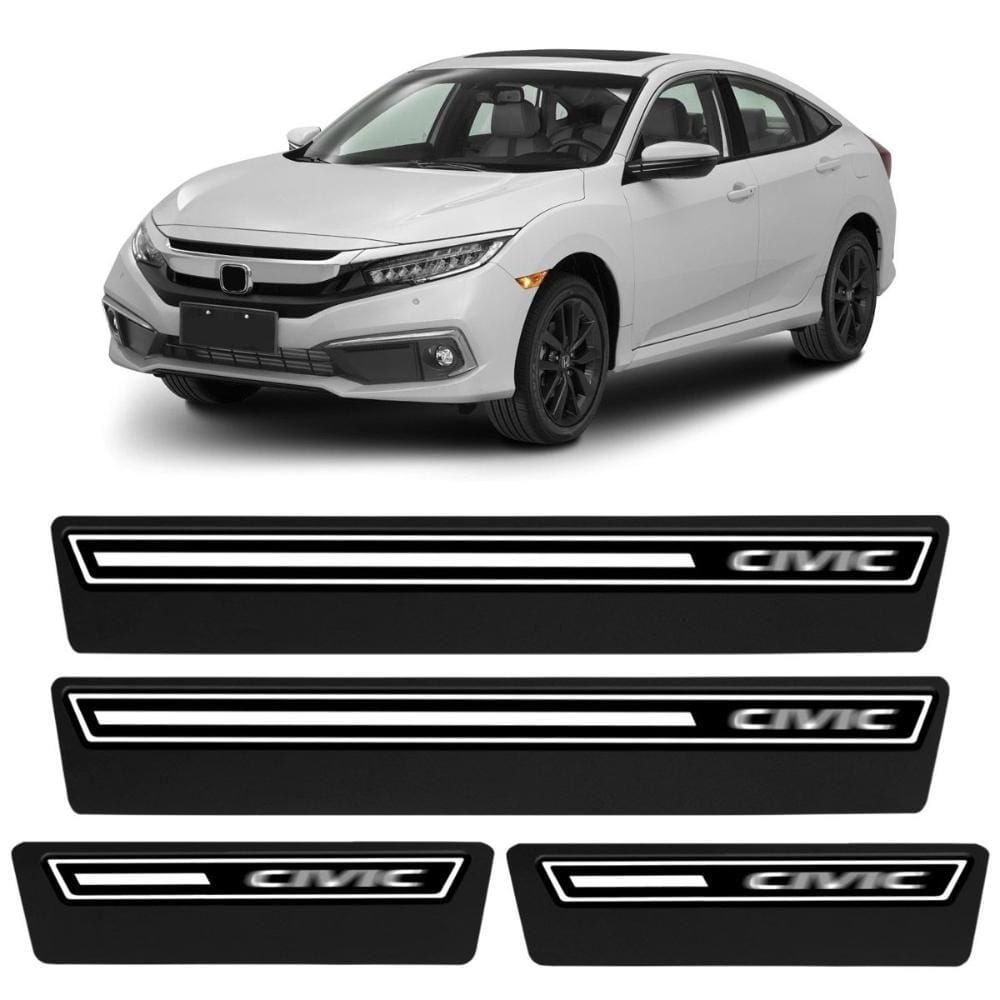 Jogo de Soleira Premium Civic 2017 a 2020 Elegance 4 Portas