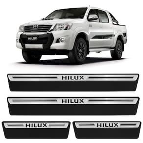 Jogo de Soleira Premium Hilux 2008 a 2015 Escovada 4 Portas