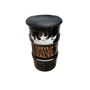 Banco Tambor Vintage Cerveja Faz Mal Quando Falta Tonel Puff