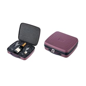 Maleta De Viagem Abs Para 1 Garrafa De Espumante Com 2 Taças