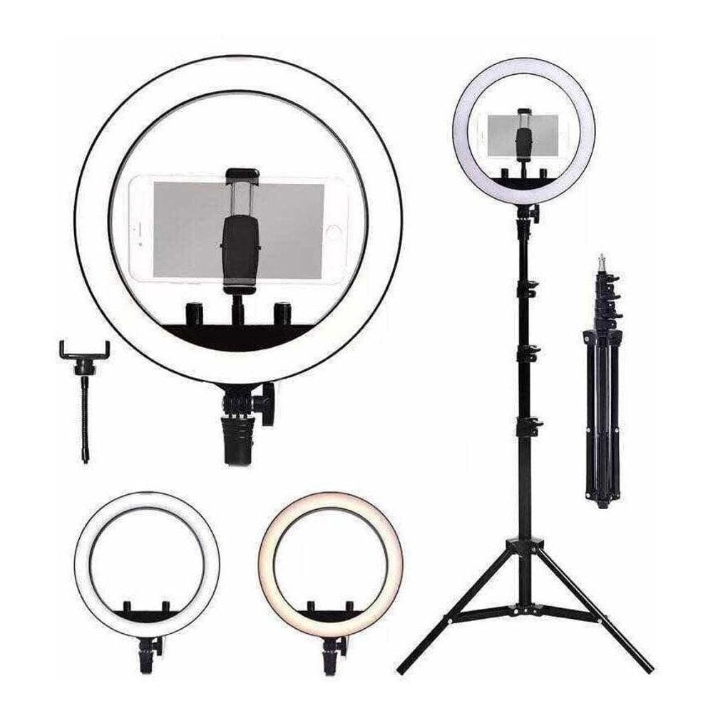 Ring Light Completo Iluminador Portátil 26Cm Com Tripé