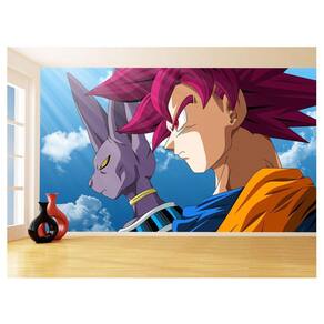 Papel De Parede 3D Dragon Ball Goku Vegeta Anime 3,5M Dbz04