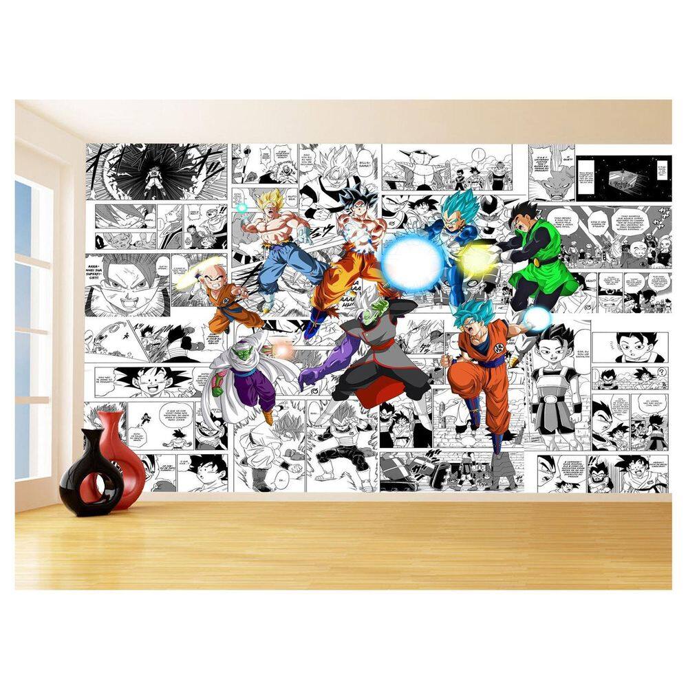 Papel De Parede Dragon Ball Goku Vegeta Anime 3,5M Dbz231