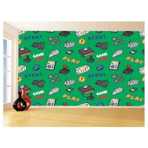 Papel De Parede 3D Infantil Controle Game Jogo 3,5M Azs214