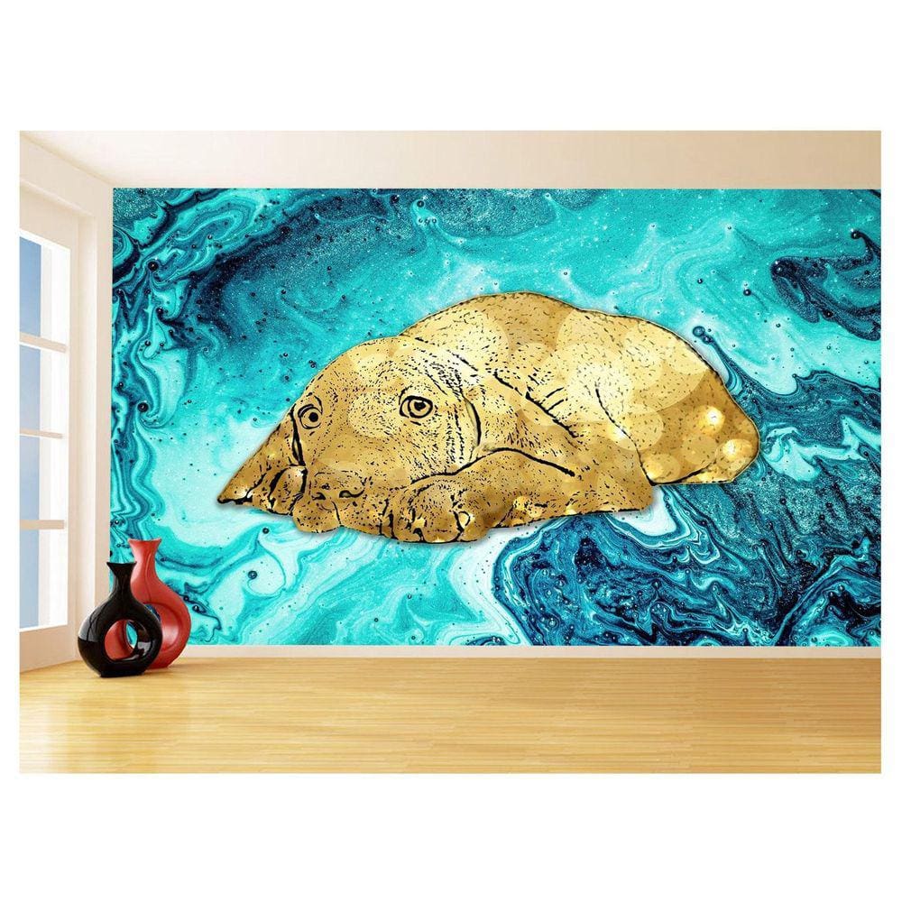 Papel De Parede 3D Animais Pop Art Cachorro Pet 3,5M Pxa223
