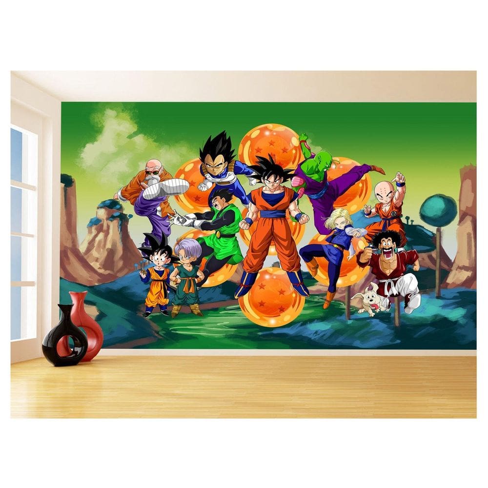 Papel De Parede Dragon Ball Goku Vegeta Anime 3,5M Dbz280