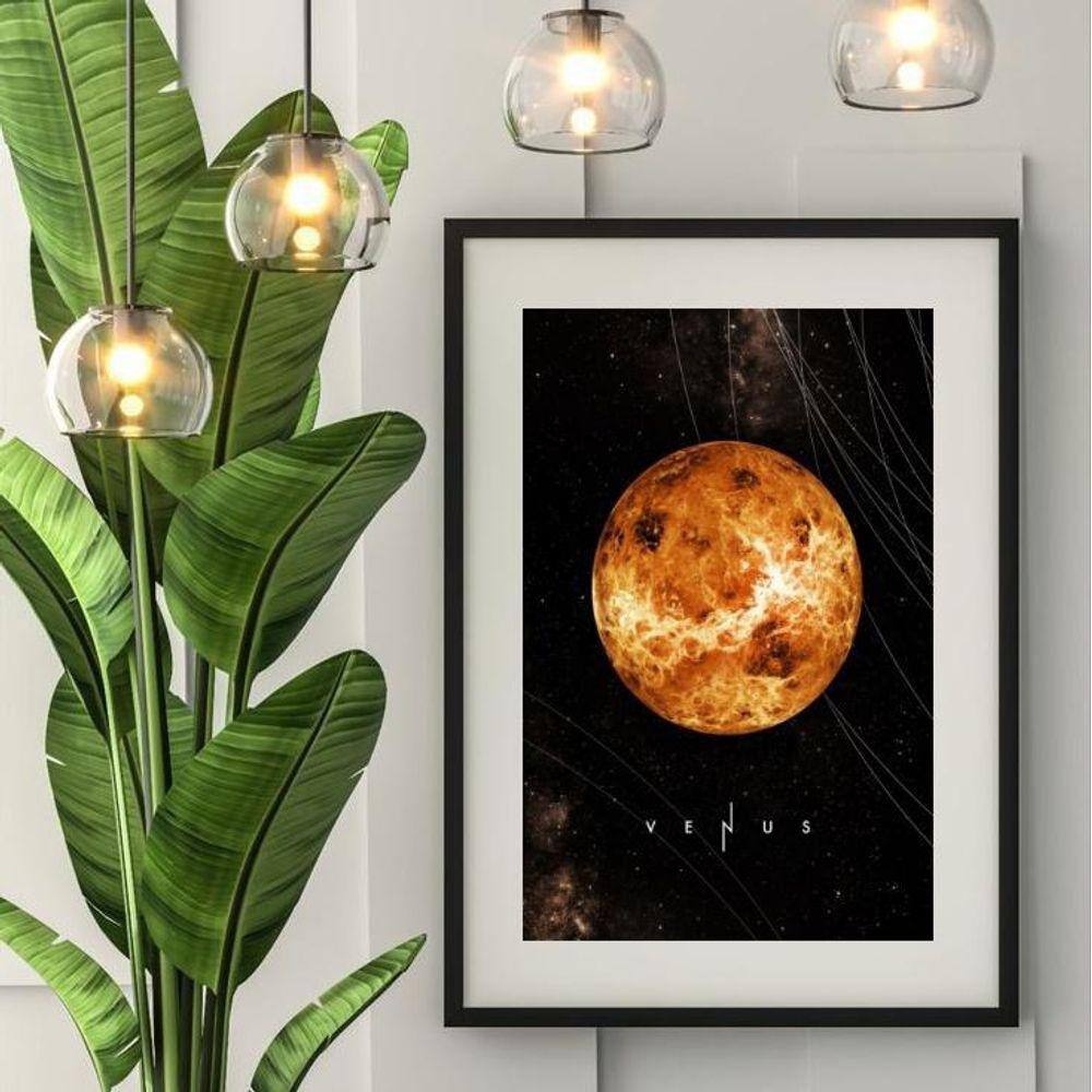 Quadro Planeta Vênus - 60X48Cm