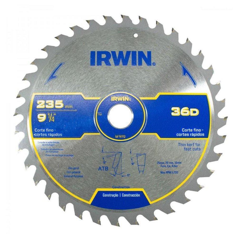Serra Circular 9.1/4`` Com 36 Dentes - Irwin