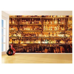 Papel De Parede Bebidas Parede 3D Bar Destilados 3,5M Al266