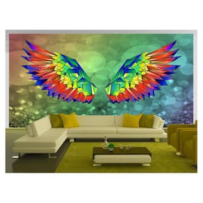 Papel De Parede 3D Arte Asas Selfie Insta Cores 3,5M Tra275