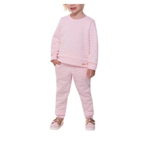 Conjunto Fem Calça + Blusa Matelasse Munlie Rosa tam 4