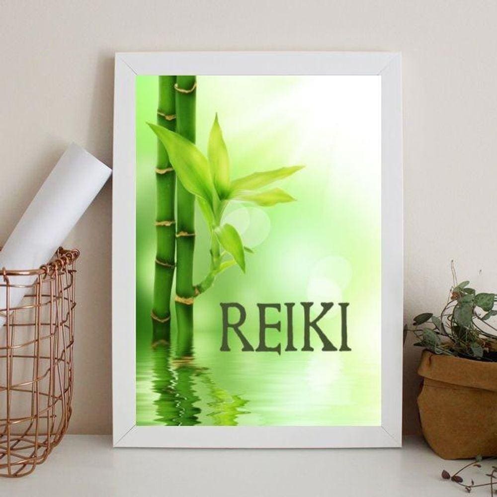 Quadro Decorativo Reiki - Bambu Chinês 33X24Cm