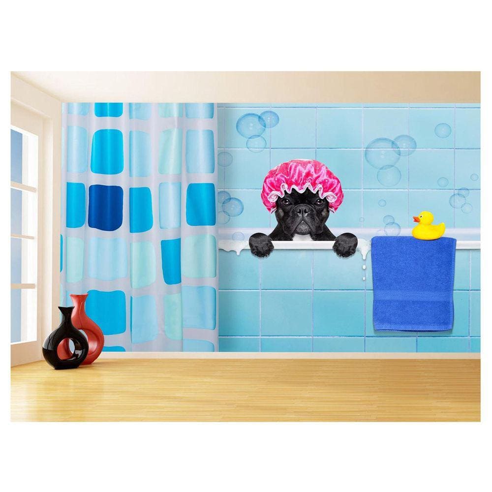 Papel De Parede Animal Cão Petshop Banho Tosa 3,5M Anm395