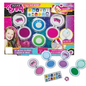 Make BRINK Conjunto Mechas de Cabelo e Adesivo de UNHA Polibrinq