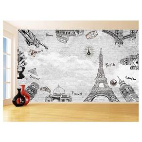 Papel De Parede 3D Artepontos Turísticos Mundo 3,5M Tra81