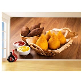 Papel De Parede Alimentos Salgados Coxinha Bar 3,5M Al537