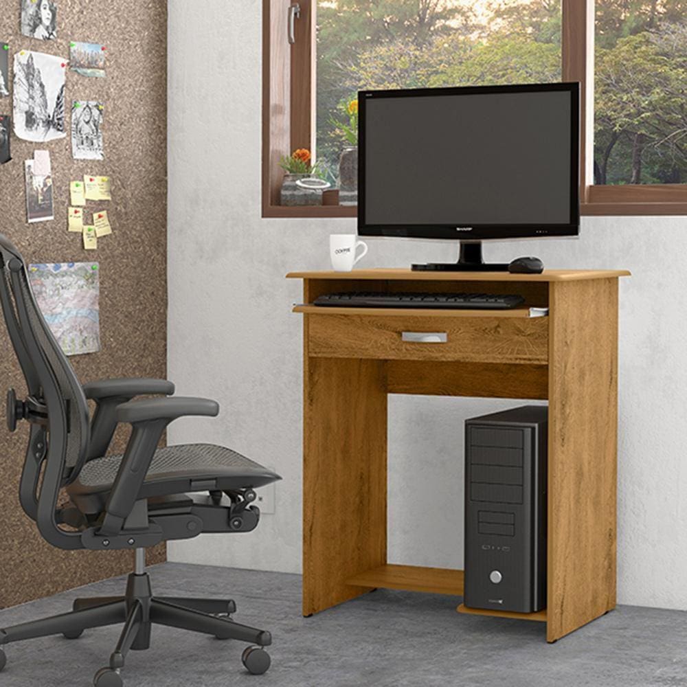 Mesa de Computador Prática c/ Gaveta Freijó
