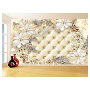 Papel De Parede 3D Floral Textura Sala Flores 3,5M Xfl280