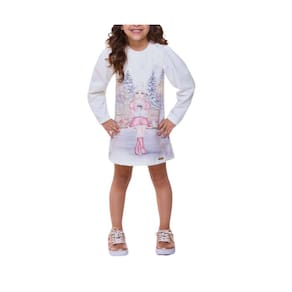 Vestido Moletom Jardim Munlie Azul Off