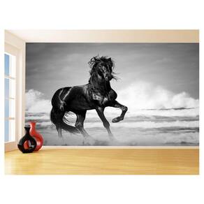 Papel De Parede Animais Cavalo Trotando Campo 3,5M Anm358