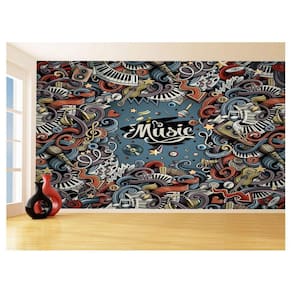 Papel De Parede 3D Musica Music Arte Colorido 3,5M Mus95