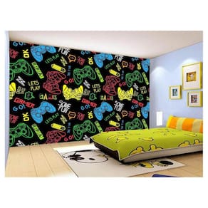 Papel De Parede 3D Infantil Controle Game Jogo 3,5M Azs281