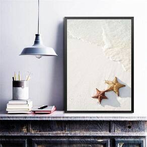 Quadro Coleção Praia Soft - Estrelas Do Mar 45X34Cm - Vidro