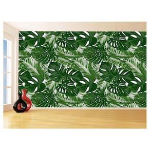 Papel De Parede 3D Textura Folhas Tropicais Mata 3,5M Txt67