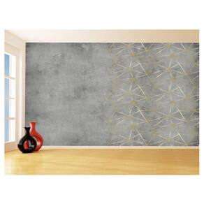 Papel De Parede 3D Concreto Queimado Risco Bege 3,5M Kkt74