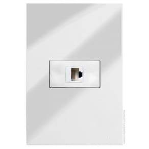 Cj Rj45 Cat5 Internet Hor. 4X2 - Recta Espelhada Gloss