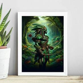 Quadro Candomblé - Oxossi Guerreiro 33X24Cm