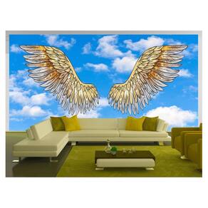Papel De Parede 3D Arte Asas Selfie Insta Cores 3,5M Tra337